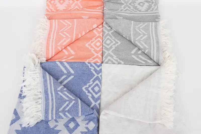 Bridal Shower Gifts, Travel Towel, Soft towel, Bachelorette Party Gift, Beach Towel Bulk, Turkish Towel Set, 74x40 Cotton Geometric Towel - 4