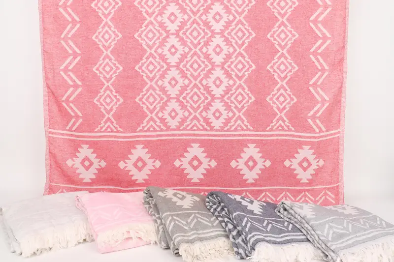 Bridal Shower Gifts, Travel Towel, Soft towel, Bachelorette Party Gift, Beach Towel Bulk, Turkish Towel Set, 74x40 Cotton Geometric Towel - 8