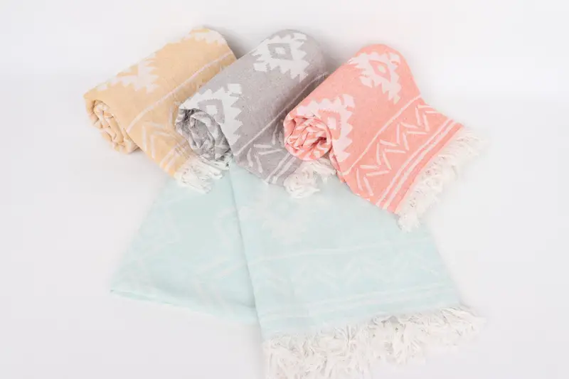 Bridal Shower Gifts, Travel Towel, Soft towel, Bachelorette Party Gift, Beach Towel Bulk, Turkish Towel Set, 74x40 Cotton Geometric Towel - 5