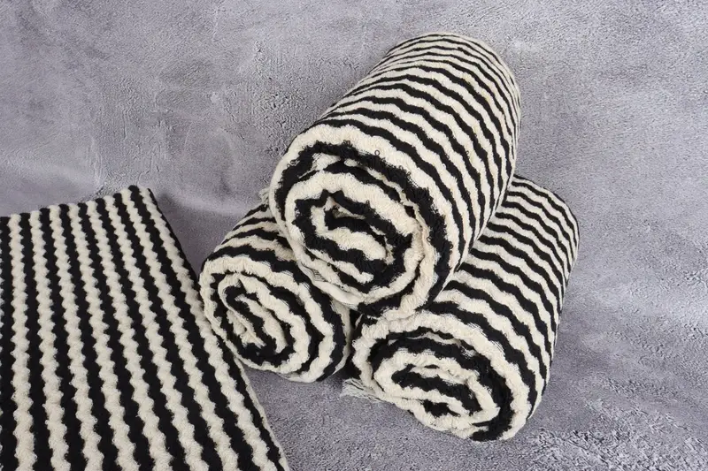 Bridesmaid Gift, Guest Towel, Bachelorette Party Items, Organic towel, Bridal Shower Favor, 70x40 Cotton Pom Pom Zigzag Design Towel, Fouta towel - 8