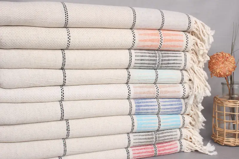 Girls Weekend Favors, Oversized Beach Towel, Bachelor Gifts, 70x40 Linen Striped Towel, Best Friend Gift, Bridal Party Gifts, Thin towel, Spa Towel - 2