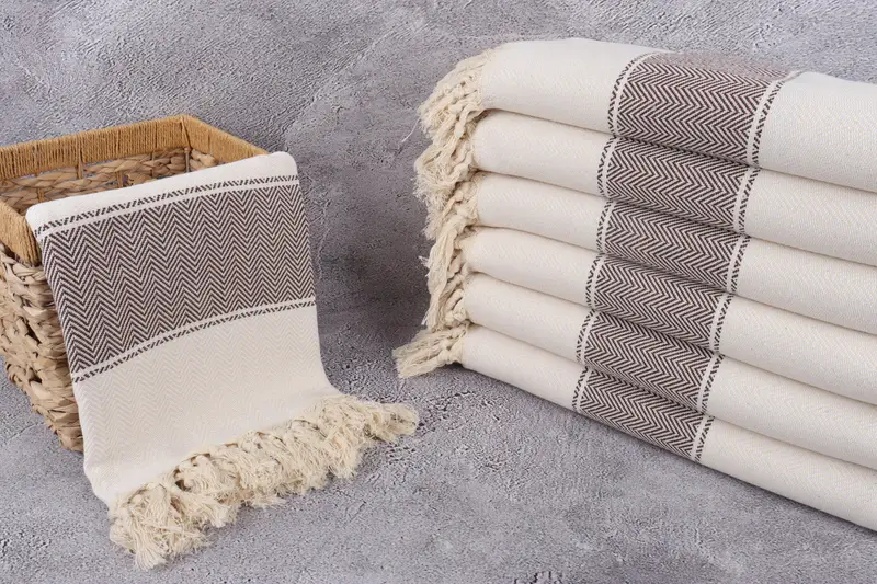 Personalized Turkish Towel, Wedding Day Gift For Bride, Summer Gift Ideas, Gift For Her, 70x36 Cotton Herringbone Towel, Quick-Dry Beach Towel - 3