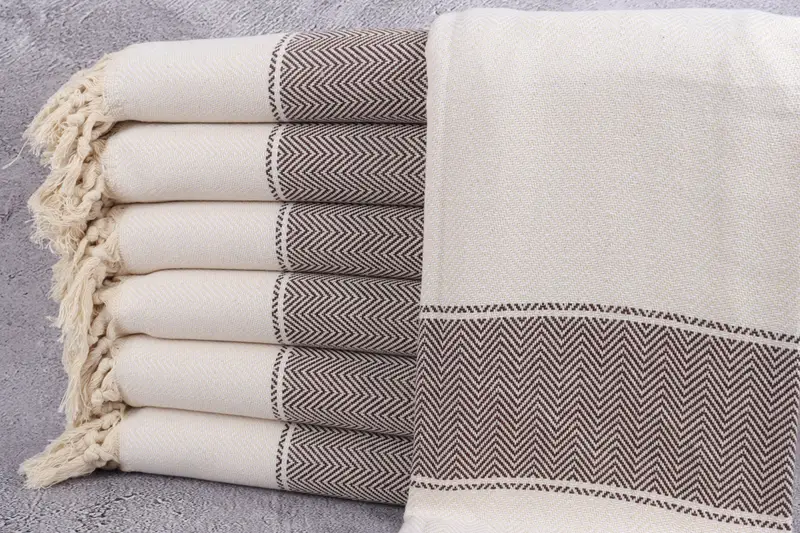 Personalized Turkish Towel, Wedding Day Gift For Bride, Summer Gift Ideas, Gift For Her, 70x36 Cotton Herringbone Towel, Quick-Dry Beach Towel - 1