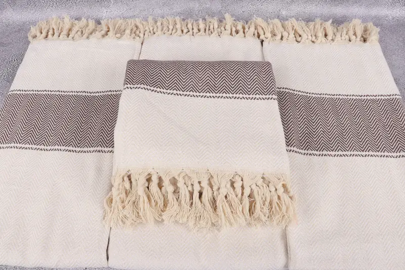 Personalized Turkish Towel, Wedding Day Gift For Bride, Summer Gift Ideas, Gift For Her, 70x36 Cotton Herringbone Towel, Quick-Dry Beach Towel - 4