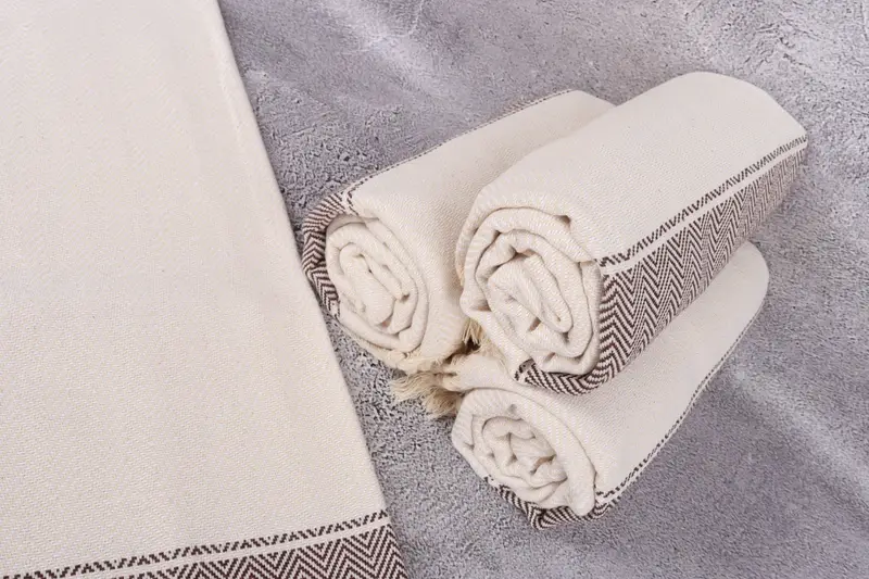Personalized Turkish Towel, Wedding Day Gift For Bride, Summer Gift Ideas, Gift For Her, 70x36 Cotton Herringbone Towel, Quick-Dry Beach Towel - 8