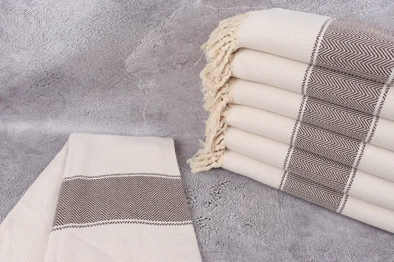 Personalized Turkish Towel, Wedding Day Gift For Bride, Summer Gift Ideas, Gift For Her, 70x36 Cotton Herringbone Towel, Quick-Dry Beach Towel - 2