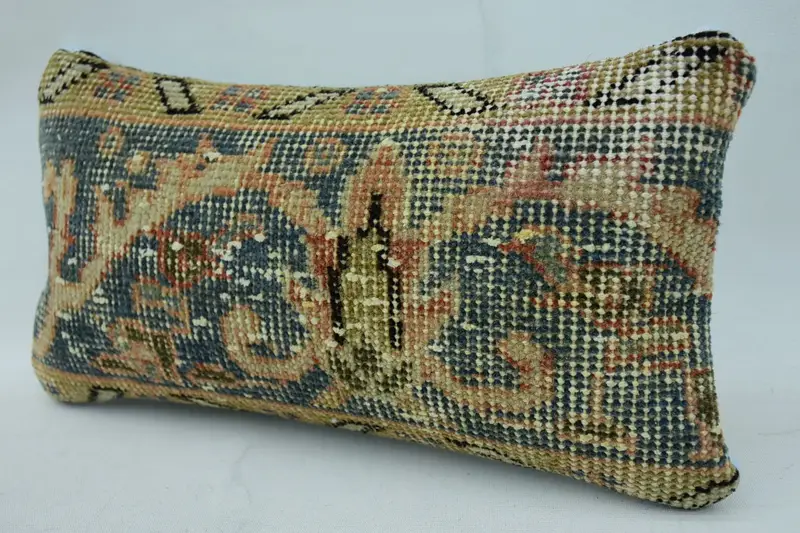 Gift Pillow, Cushion Cover, Pillow for Couch, Toss Pillow, 8x16 Blue Cushion Cover, Boho Pillow Sham Cover, Ottoman Pillow Sham - 3