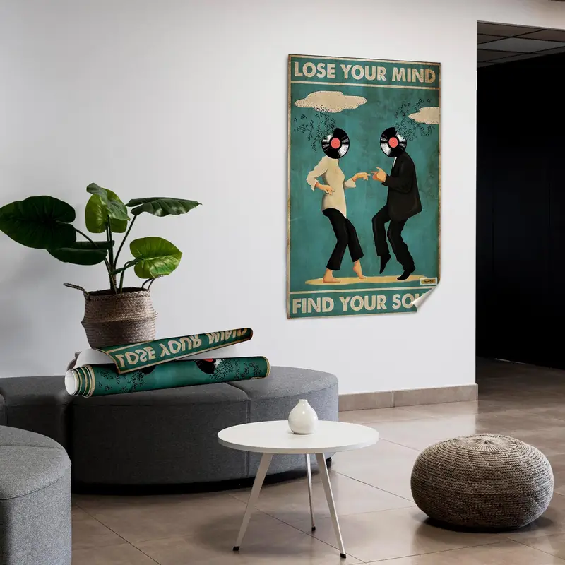 モダンダンスカップルキャンバス: 家庭用鮮やかなダンスプリント