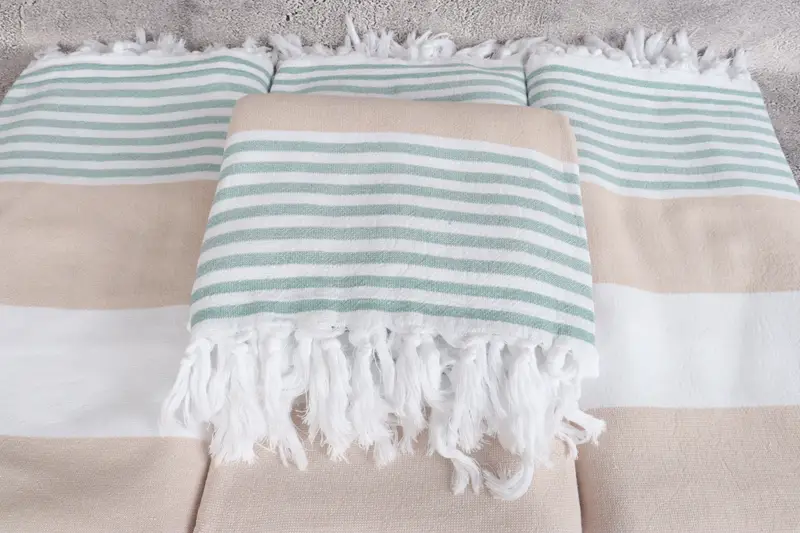 Beach Towel Personalized, Thin towel, 68x36 Cotton Striped Terry Towel, Kids Beach Towel, Personalized Turkish Towel, Bride Gift, Beach Towel Bulk - 4