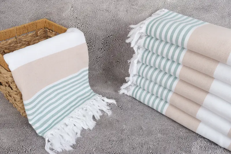 Beach Towel Personalized, Thin towel, 68x36 Cotton Striped Terry Towel, Kids Beach Towel, Personalized Turkish Towel, Bride Gift, Beach Towel Bulk - 3