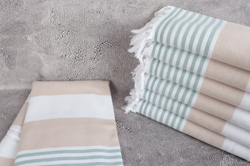 Beach Towel Personalized, Thin towel, 68x36 Cotton Striped Terry Towel, Kids Beach Towel, Personalized Turkish Towel, Bride Gift, Beach Towel Bulk - 2