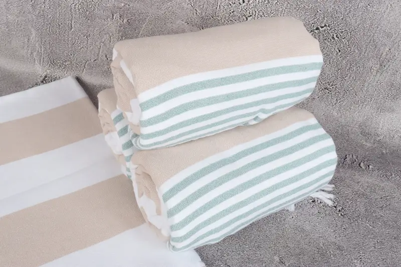 Beach Towel Personalized, Thin towel, 68x36 Cotton Striped Terry Towel, Kids Beach Towel, Personalized Turkish Towel, Bride Gift, Beach Towel Bulk - 7