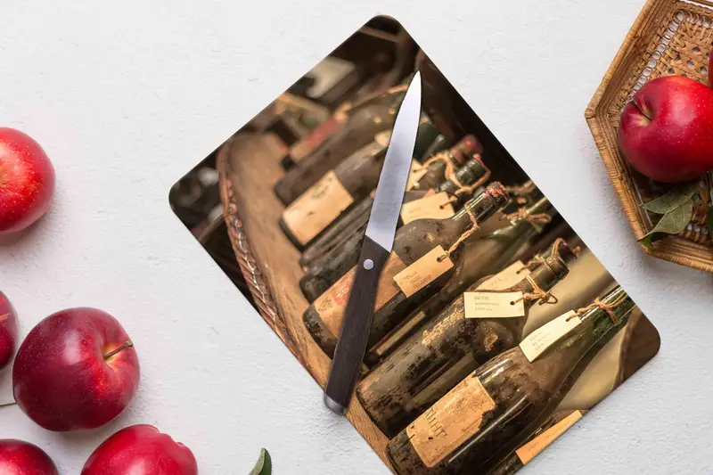 強化ガラスまな板、滑り止めの足付きのトレンディなキッチンの必需品