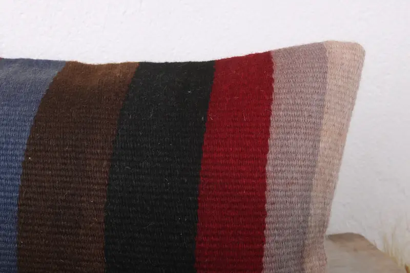 12x24 Blue Pillow Case, Bohemian Cushion Cushion Cover, Throw Kilim Pillow, Decorative Pillow Case, Pillow, Vintage Pillow, Pillow for Sofa - 5