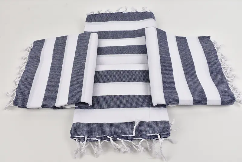 Luxury towel, Personalised Gift, 70x40 Cotton Striped Towel, Monogram Towels, Personalized Wedding Gift, Fouta towel, Wedding Anniversary Gift - 6