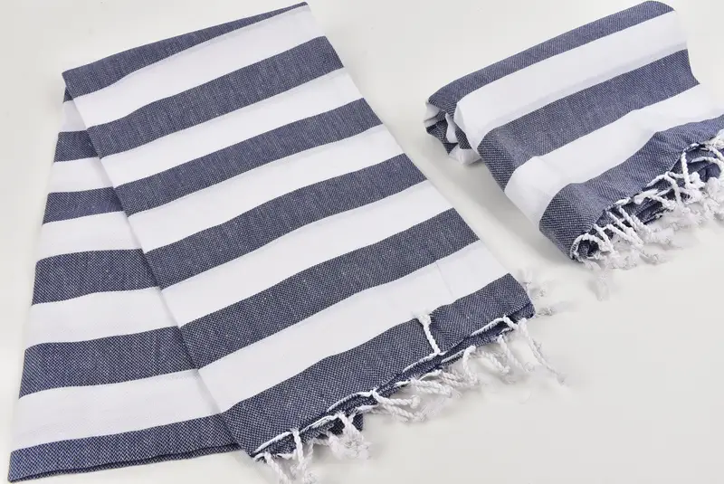 Luxury towel, Personalised Gift, 70x40 Cotton Striped Towel, Monogram Towels, Personalized Wedding Gift, Fouta towel, Wedding Anniversary Gift - 7