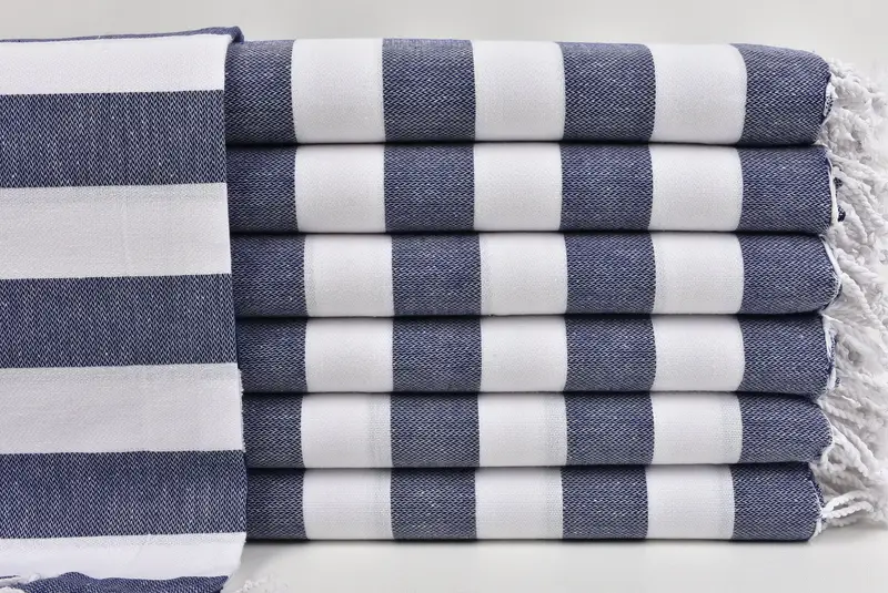 Luxury towel, Personalised Gift, 70x40 Cotton Striped Towel, Monogram Towels, Personalized Wedding Gift, Fouta towel, Wedding Anniversary Gift - 1