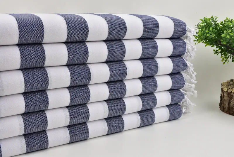 Luxury towel, Personalised Gift, 70x40 Cotton Striped Towel, Monogram Towels, Personalized Wedding Gift, Fouta towel, Wedding Anniversary Gift - 3