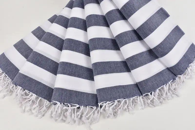 Luxury towel, Personalised Gift, 70x40 Cotton Striped Towel, Monogram Towels, Personalized Wedding Gift, Fouta towel, Wedding Anniversary Gift - 4