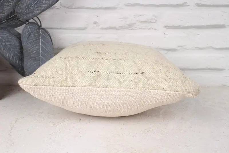 Boho Pillow, Home Decor Pillow, Sofa Pillow Cover, 12x12 Beige Pillow Case, Handwoven Pillow Cover Pillow Cover, Interior Designer Pillow, Pillow - 5