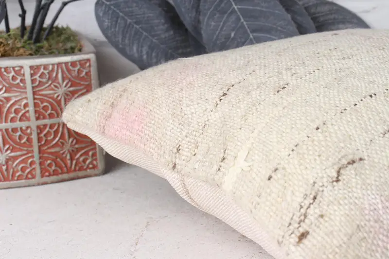 Boho Pillow, Home Decor Pillow, Sofa Pillow Cover, 12x12 Beige Pillow Case, Handwoven Pillow Cover Pillow Cover, Interior Designer Pillow, Pillow - 7