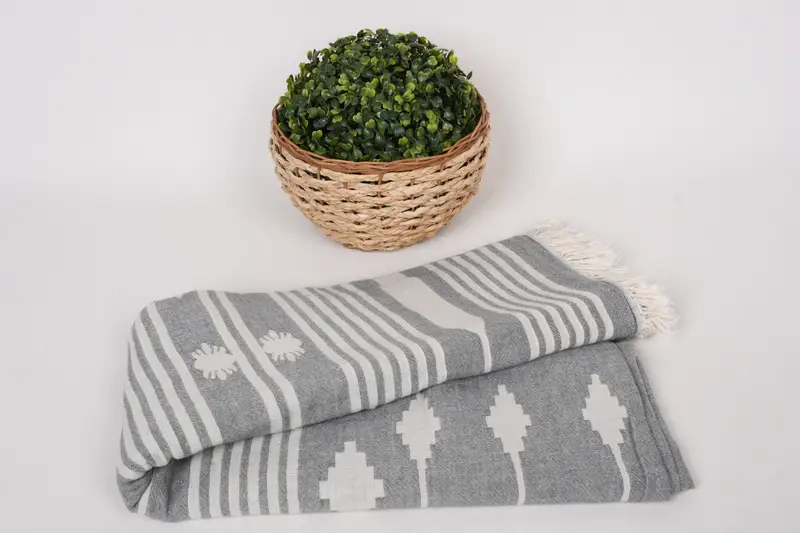 Bridesmaid Gifts, Woven Throw Blanket, Custom Shower Curtain, 80x60 Cotton Set of 5 Towel, Custom Blanket, Customized Throw Blankets, Organic Throw - 5