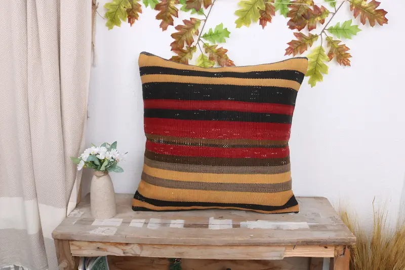 Boho Throw Cushion, Boho Pillow, 20x20 Red Cushion, Interior Designer Pillow, Square Throw Pillow, Home Decor Pillow, Pillow Case - 1