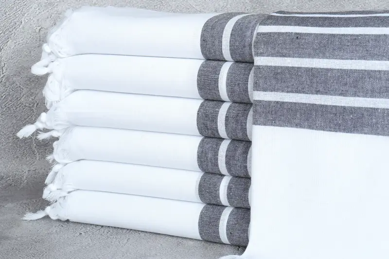 Turkish bath towel, Mother Of The Groom Gift, Beach Size Towel, 70x40 Cotton Striped Towel, Absorbent Turkish towel, Sand-free towel, Yoga Towel - 1