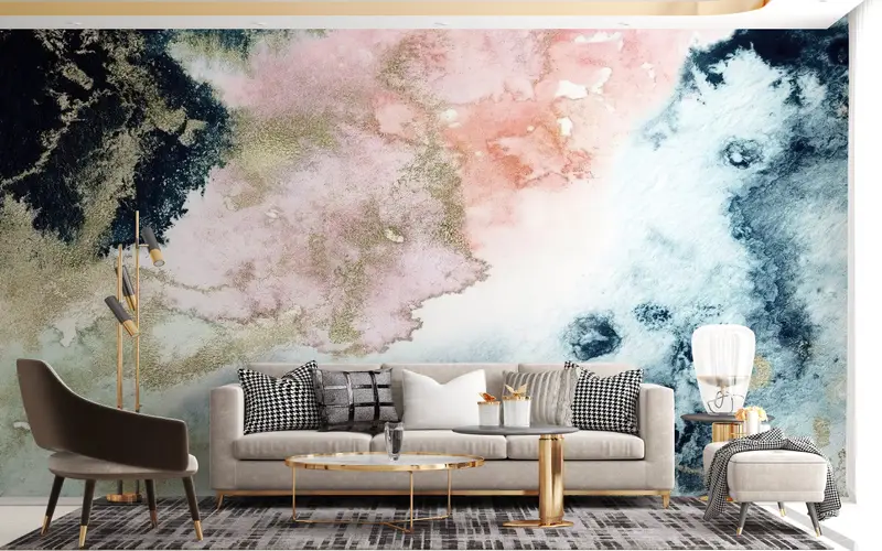 Alcohol Ink Wall Paper, , Gold Wall Art, Bright Wall Paper, Paper Wall Art, 3d Wall Paper, Black Marble Wallpaper, Abstract Wall Mural, - 9