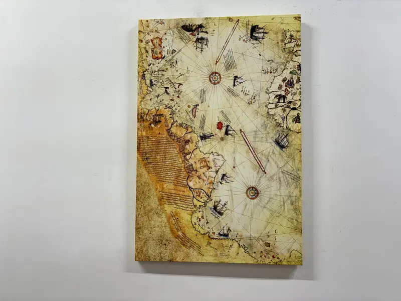 The Piri Reis Map, Ottoman Empire Map, Vintage Map, Large Wall Map, Antique World Map, Old Map Decor, Piri Reis Map Print, Historical Map - 1