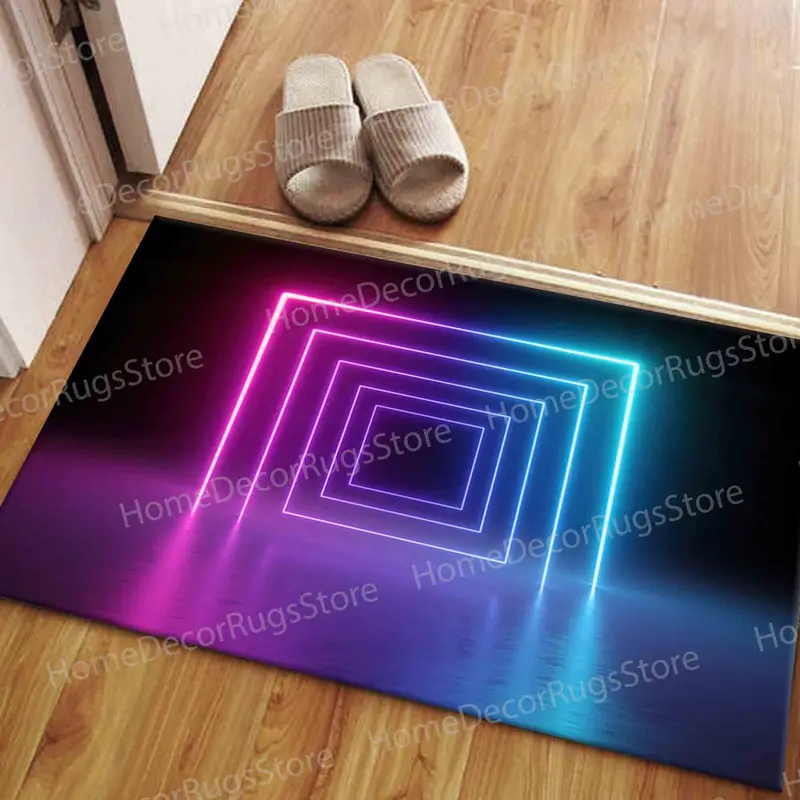 Elegant Printed Rug: Light Portal Design for Modern Spaces