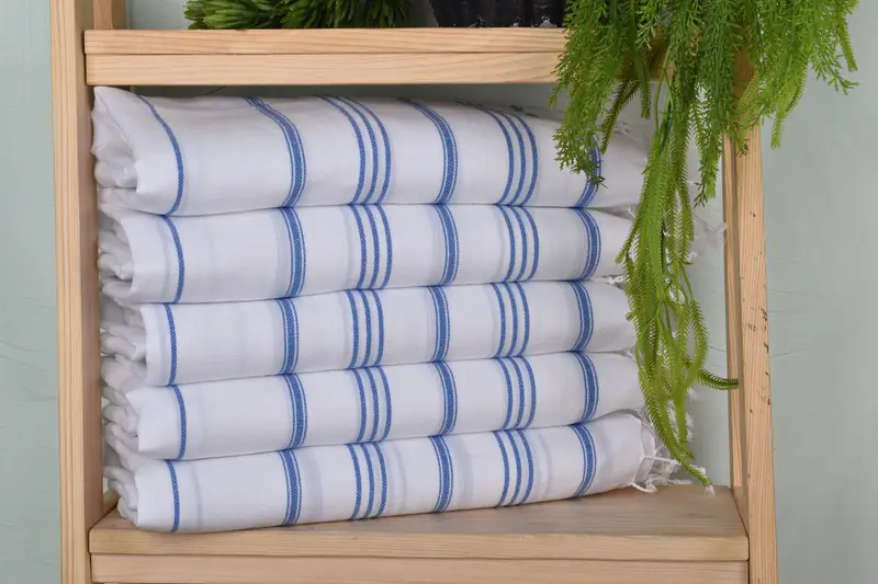 Kitchen Towel, Bachelor Gifts, Turkish Towel Hand Towel, Embroidery Towel, Bachelorette Towel, 40x24 Cotton Striped Towel, Monogram Kitchen Towel - 1