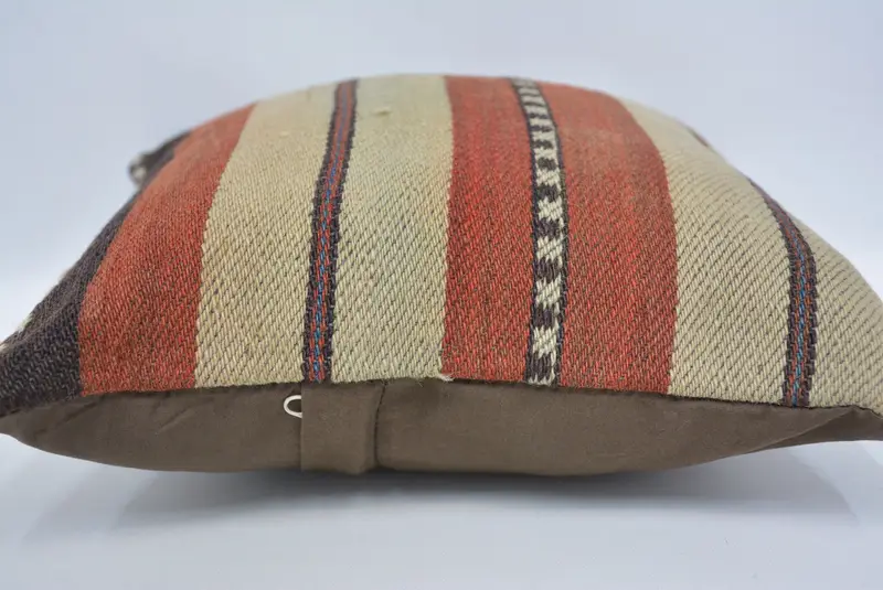 Pillow for Couch, Vintage Throw Cushion, Vintage Kilim Pillow, Pillow Case, Gift Pillow, 12x12 Brown Pillow Case, Tribal Cushion Cover - 5