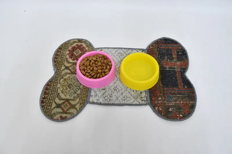 Köpük Dolgulu Orta Beyaz ve Kahverengi Pamuklu Evcil Hayvan Matı, Dayanıklı Evcil Hayvan Yastığı