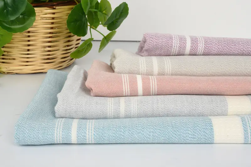 Beach towel, 60x38 Cotton Striped Towel, Home Gift, Unique Turkish towel with custom embroidery USA, Personalized Gift, Custom Wedding Gifts - 4