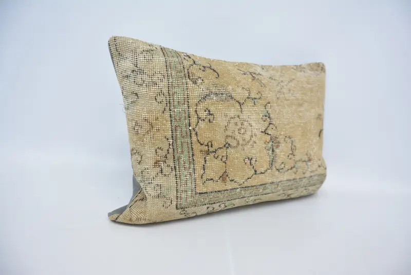 Pillow for Sofa, Cushion, Tapestry Pillow Sham, Handmade Kilim Cushion, Patio Cushion, 20x28 Yellow Cushion Cover, Antique Pillows - 3