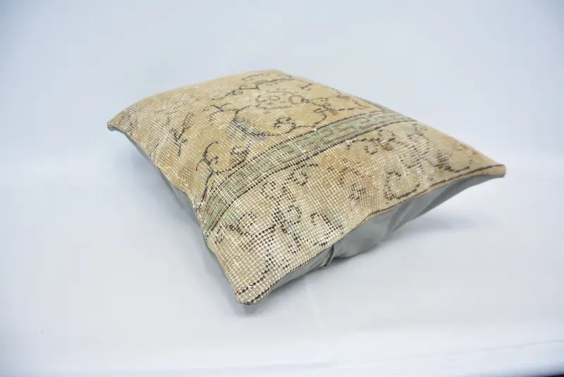Pillow for Sofa, Cushion, Tapestry Pillow Sham, Handmade Kilim Cushion, Patio Cushion, 20x28 Yellow Cushion Cover, Antique Pillows - 6