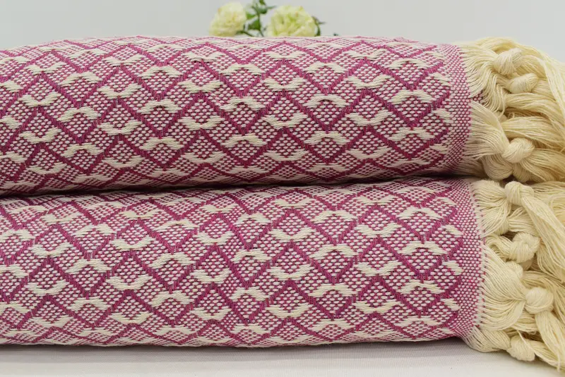 トルコ産オーガニックコットンブランケット 95×103 - 1