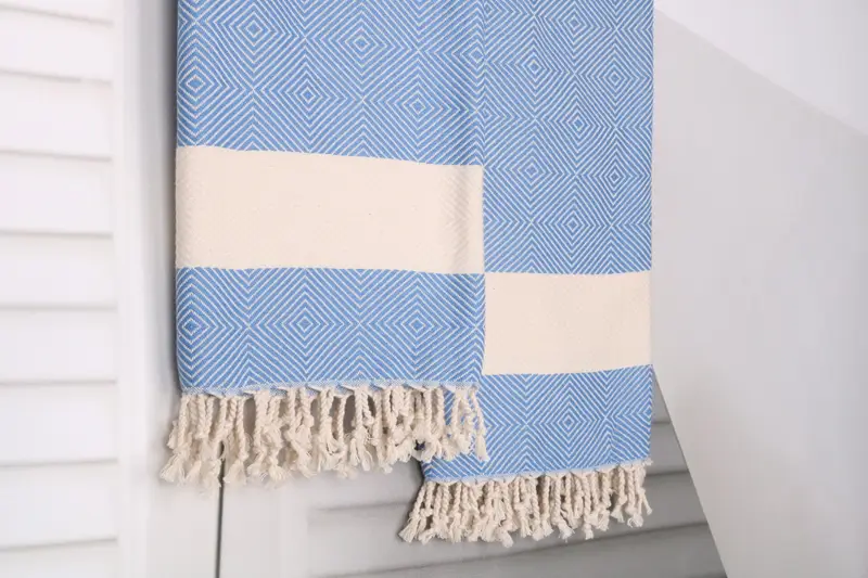 Xmas Gifts, Bachelorette Party Gifts Bridesmaids, Cotton towel, Handwoven Turkish Towel, Organic Turkish towel, 80x40 Cotton Diamond Towel - 8