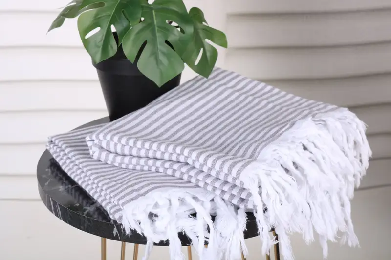Organic Towel, Wedding Favors, Beach Towel Gift, 68x36 Cotton Striped Towel, Peshtemal Towel, Gift For Boyfriend, Bachelorette Party Gifts For Bride - 3