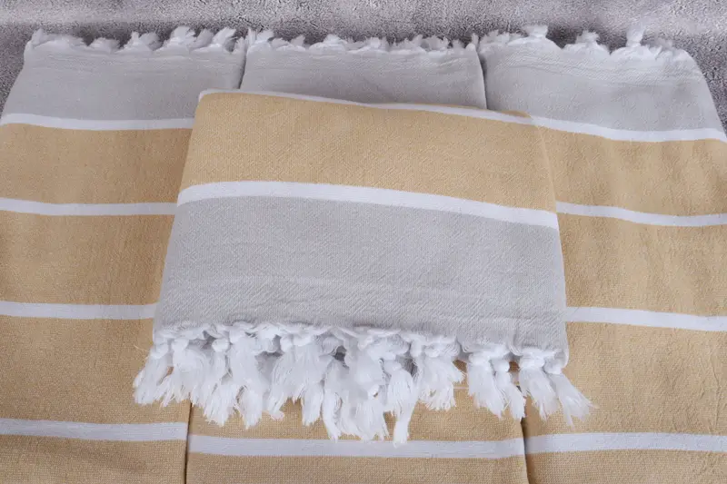 Turkish beach towel, Spa Gift Towel, Bachelorette Beach Towel, Gift For Mom, Bridesmaid Gifts, 68x40 Cotton Striped Terry Towel, Turkish towel - 4