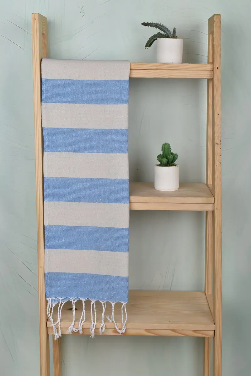 Monogrammed Hand Towel, Monogram Hand Towel, Baby Boy Gift, Wedding Gift Kitchen Towel, Personalized Hand Towel, 40x18 Cotton Striped Towel - 8