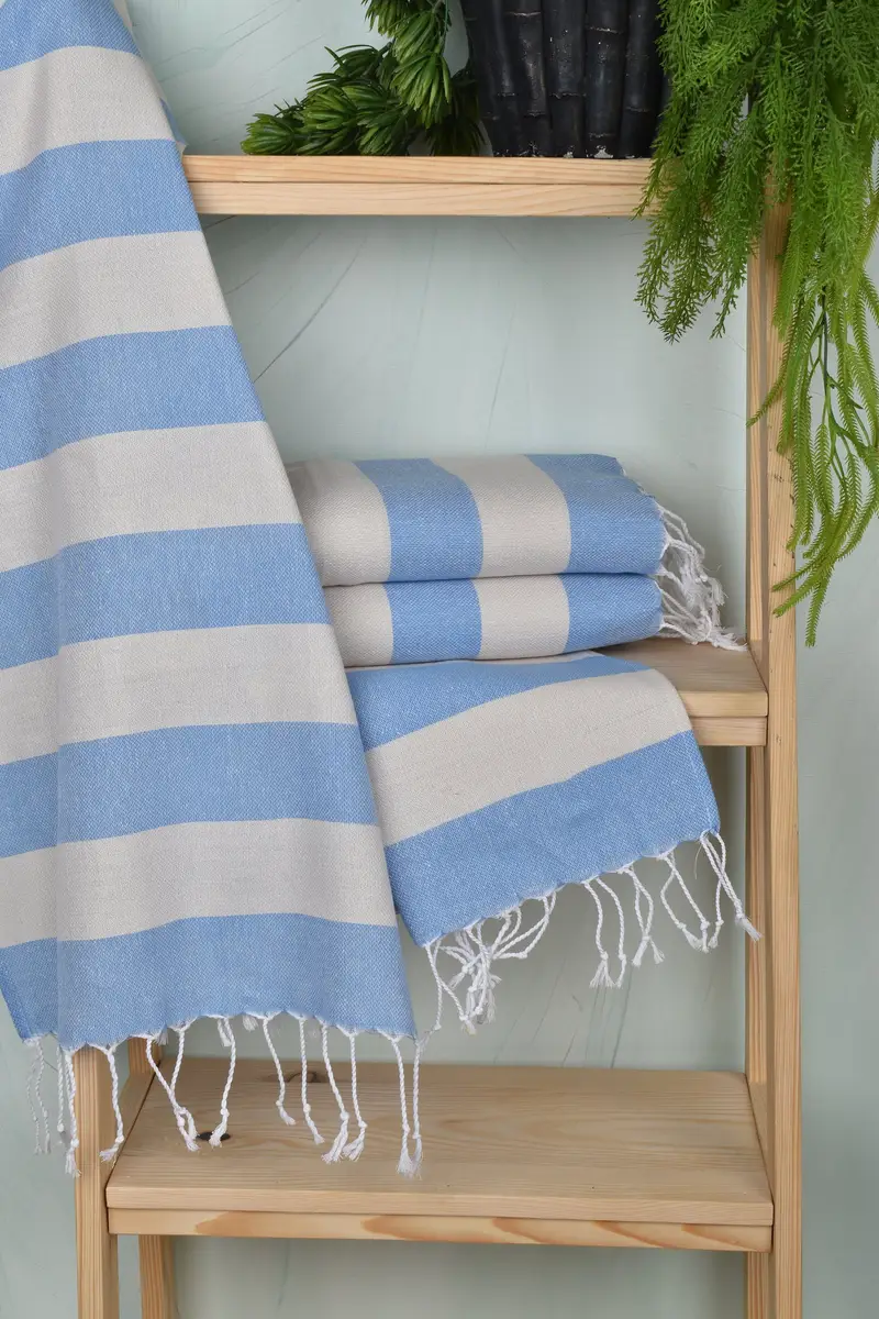 Monogrammed Hand Towel, Monogram Hand Towel, Baby Boy Gift, Wedding Gift Kitchen Towel, Personalized Hand Towel, 40x18 Cotton Striped Towel - 6