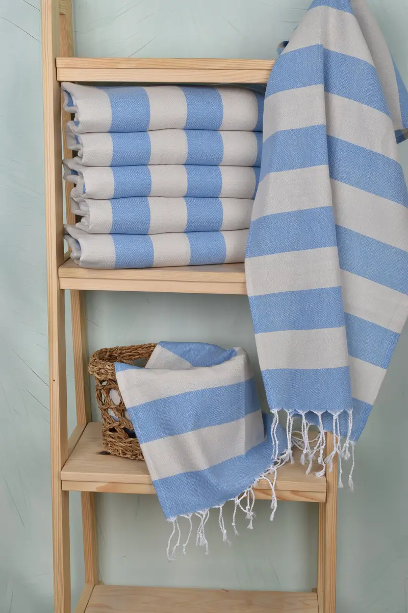 Monogrammed Hand Towel, Monogram Hand Towel, Baby Boy Gift, Wedding Gift Kitchen Towel, Personalized Hand Towel, 40x18 Cotton Striped Towel - 3
