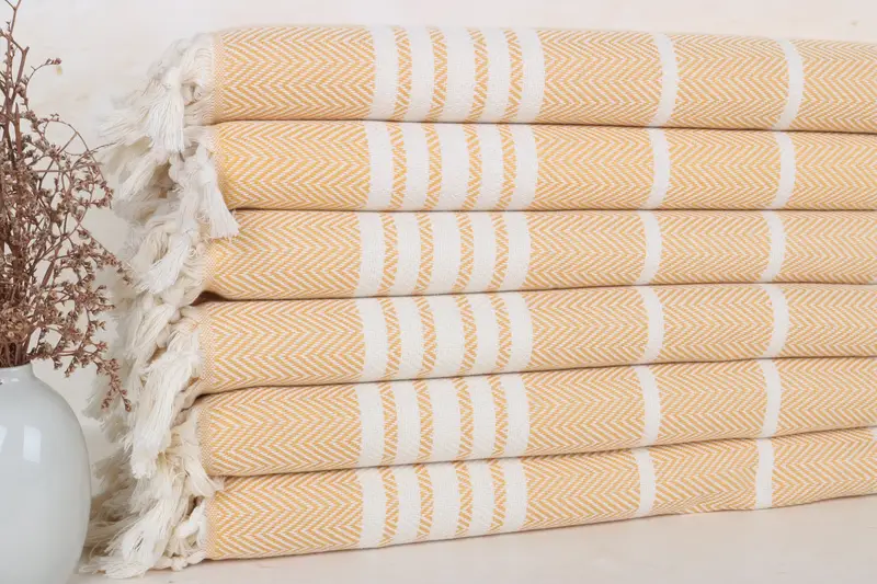 Home Decor Geschenk Senffarbenes Baumwoll-Geschirrtuch, 20 x 40 Zoll