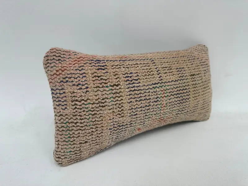 Veranda yastık örtüsü, Türk yastığı, aksan atma yastığı sahte, antika yastık, hediye yastığı, 8x16 bej yastık, kabile yastık sham, yastık - 3