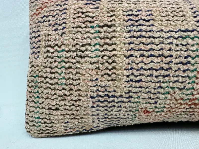 Veranda yastık örtüsü, Türk yastığı, aksan atma yastığı sahte, antika yastık, hediye yastığı, 8x16 bej yastık, kabile yastık sham, yastık - 2