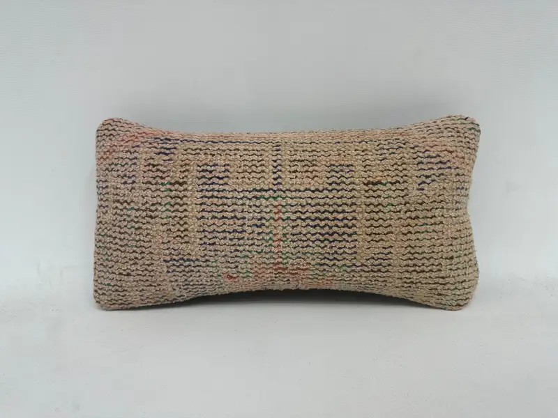 Veranda yastık örtüsü, Türk yastığı, aksan atma yastığı sahte, antika yastık, hediye yastığı, 8x16 bej yastık, kabile yastık sham, yastık - 1
