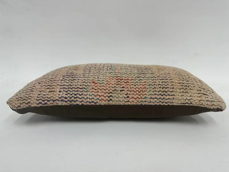 Veranda yastık örtüsü, Türk yastığı, aksan atma yastığı sahte, antika yastık, hediye yastığı, 8x16 bej yastık, kabile yastık sham, yastık - 5
