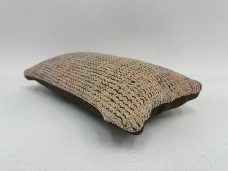 Veranda yastık örtüsü, Türk yastığı, aksan atma yastığı sahte, antika yastık, hediye yastığı, 8x16 bej yastık, kabile yastık sham, yastık - 6